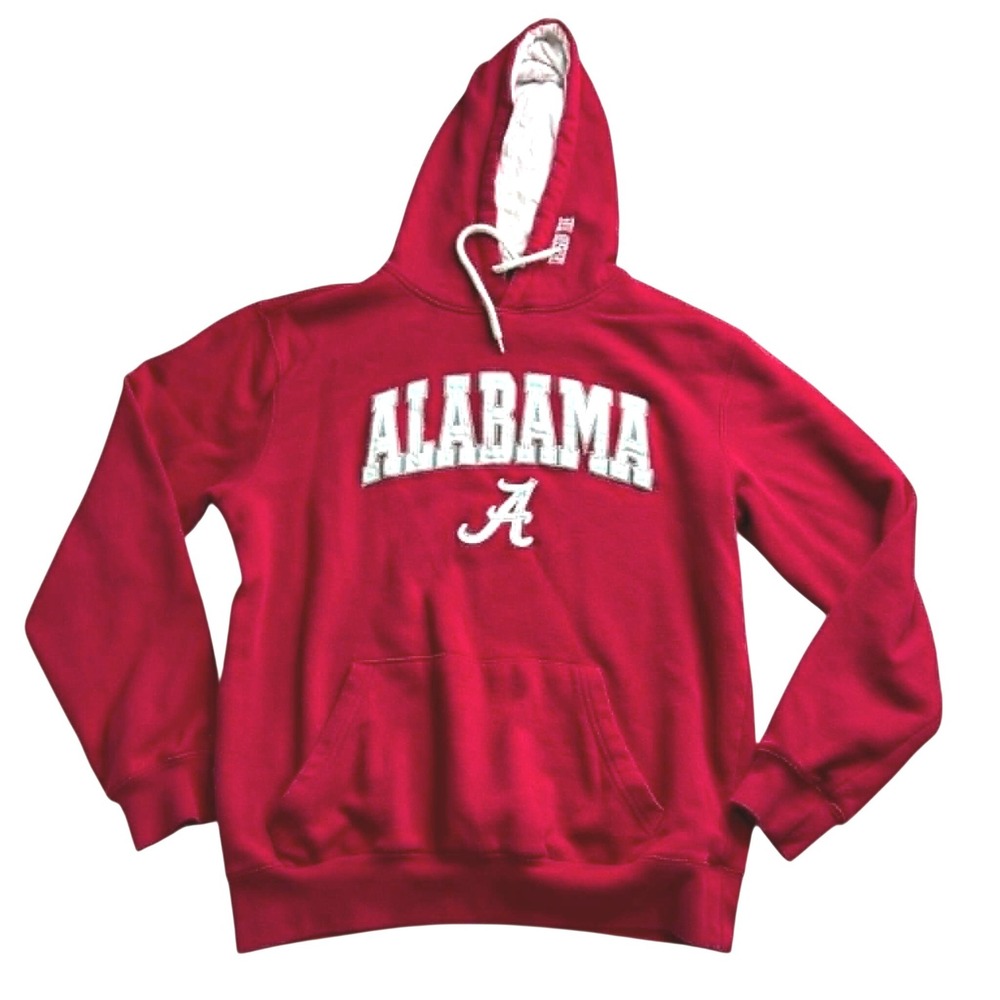 Colosseum Alabama Crimson Tide Hoodie Mens Medium Red Pullover Sweatshirt NCAA